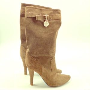 Patrizia Pepe Midi Suede Boots